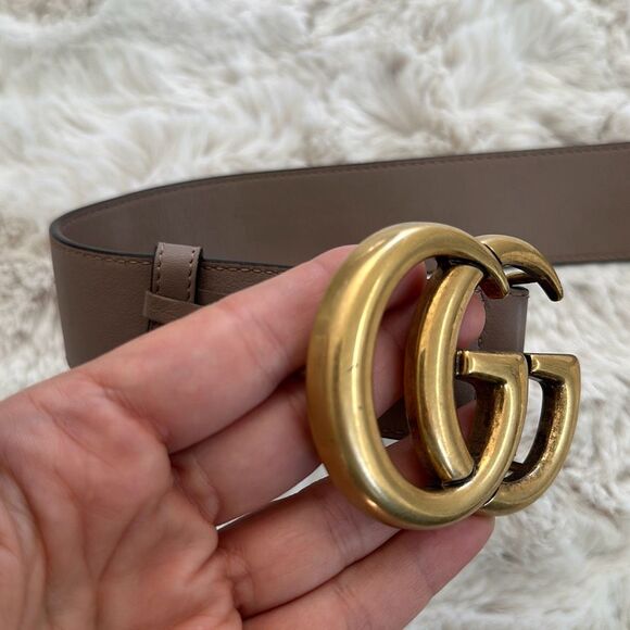 Gucci Calfskin GG Marmont 40mm Belt Size 95 in Porcelain Rose main image 12